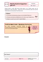 Vorschau - Arbeitsblätter - Arten von Kaufverträgen_Arbeitsblatt - Seite 1