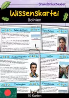 Vorschau - Stationenlernen - Wissenskartei - Bolivien - Deckblatt