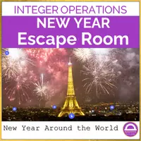 anteprima - Esercizi - Capodanno | Operazioni con i numeri interi Escape Room 🇬🇧 - Pagina di copertina