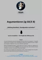 Vorschau - Unterrichtsreihen - Argumentieren (Jg 8): Rauchfreie Schule - Brief an SL - Deckblatt