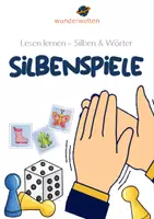 Vorschau - Stationenlernen - Silbenspiele - Silbenschwingen - Silbenklatschen & Würfelspiele für den Anfangsunterricht - Freiarbeitsmaterial Deutsch Klasse 1 - Deckblatt