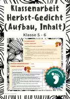Vorschau - Arbeitsblätter - Klassenarbeit+EWH - Gedichte - 5/6 - "Herbst", Ilse Kleberger - Seite 3