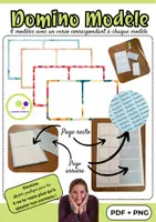 Aperçu - Jeux - 6 modèles de dominos avec dos | Créer ses propres dominos - Page de couverture