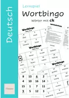 Vorschau - Stationenlernen - Lernspiel "Wortbingo" Wörter mit ck - Deckblatt