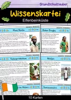 Vorschau - Stationenlernen - Wissenskartei - Elfenbeinküste - Deckblatt