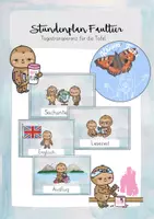 Vorschau - Poster - Faultierklasse Tagestransparenz Stundenplan für die Tafel - Deckblatt