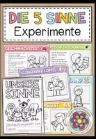 Vorschau - Arbeitsblätter - DIE 5 SINNE - 10 Experimente + Beobachtungsheft - Deckblatt