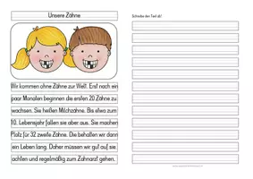 Vorschau - Anderer Materialtyp - Zähne - Differenzierte Tafel- und Abschreibtexte - Seite 2