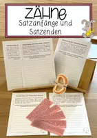 Vorschau - Anderer Materialtyp - Zähne - Satzanfang und Satzenden - Deckblatt