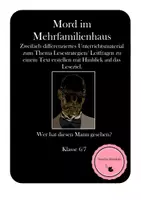 Vorschau - Arbeitsblätter - Lesestrategie "Fragen zum Text stellen" anhand des Kriminalfalls "Mord im Mehrfamilienhaus" - Wir erstellen eine Fahndung. - Deckblatt