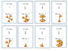Vorschau - Spiele - Spiel "Ich habe... - Wer hat..?" Pizza Brüche - Seite 3