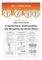 Vorschau - Stundenentwürfe - E-mpowerment: Navigating the Online World / Medienkompetenz (Gruppenpuzzle) #demokratiestärken - Deckblatt