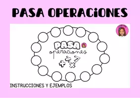 Vista previa - Hojas de trabajo - ¡Juego matemático: pasa Operaciones! - Portada