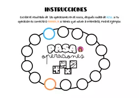 Vista previa - Hojas de trabajo - ¡Juego matemático: pasa Operaciones! - página 2