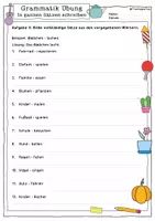 Vorschau - Arbeitsblätter - Schreibe in ganzen Sätzen Arbeitsblätter (Grammatik Übung) - Seite 3