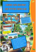 Vorschau - Spiele - Lesen und Suchen mit Ottern, Leseübung, Vertretungsstunden, Vertretungsstunde, Leseverstehen, interaktiv - Deckblatt