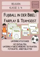 Vorschau - Stundenentwürfe - Religion: Fußball in der Bibel - Fairplay & Teamgeist (Klasse 3/4) - Deckblatt