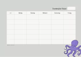Vorschau - Anderer Materialtyp - Stundenplan für die Oktopusklasse (grau/beige) - Seite 3