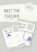 Vorschau - Anderer Materialtyp - Meet the Teacher / Lehrersteckbrief für die Oktopusklasse (grau/beige) - Deckblatt
