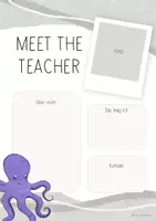 Vorschau - Anderer Materialtyp - Meet the Teacher / Lehrersteckbrief für die Oktopusklasse (grau/beige) - Seite 3