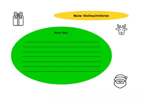 Vorschau - Arbeitsblätter - Meine Pläne für d. Weihnachtsferien - Deckblatt