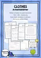 Vorschau - Stationenlernen - Clothes - Arbeitsblätter/ Übungen - Deckblatt