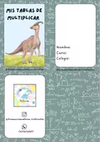 Vista previa - Hojas de trabajo - Tablas de Multiplicar dinosaurio - página 1