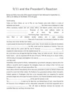 Vorschau - Arbeitsblätter - Listening Comprehension: Address to the Nation (9/11) - Deckblatt