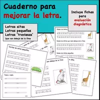 Vista previa - Hojas de trabajo - Cuaderno para mejorar la letra. - Portada
