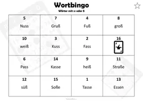 Vorschau - Stationenlernen - Lernspiel "Wortbingo" Wörter mit ss oder ß - Seite 3
