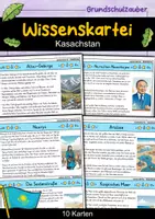 Vorschau - Stationenlernen - Wissenskartei - Kasachstan - Deckblatt