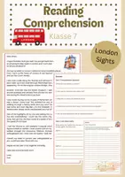 Vorschau - Arbeitsblätter - London Sights - Reading Comprehension (7./8. Klasse) - Deckblatt