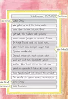 Vorschau - Poster - Einen Brief schreiben: Tafelmaterial & Wortspeicher - Seite 1