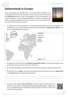 Vorschau - Arbeitsblätter - RZG: Saharastaub in Europa (inkl. Lösungen) - Seite 1