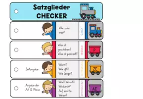 Vorschau - Poster - Merkhilfe: Merkfächer - Satzglieder - Fächer aufklappbar - Seite 1