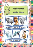 Vorschau - Bildkarten - Tafelkarten wilde Tiere in A4 & A5 - Deckblatt