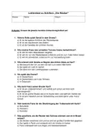 Vorschau - Arbeitsblätter - Lektüretest zu „Die Räuber“ (Friedrich Schiller) - Deckblatt
