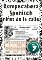 Vorschau - Arbeitsblätter - Rompecabeza - Niños de la calle, Straßenkinder, Spanisch - Deckblatt