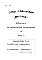 Vorschau - Stundenentwürfe - Themenbereich "Argumentieren" Klassenstufe 7 bis 10 - Seite 1