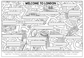 Vorschau - Arbeitsblätter - LONDON SIGHT'S - Legeübung + Worksheets (Map Work) - Seite 3