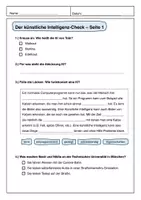 Vorschau - Arbeitsblätter - Quiz - Der künstliche Intelligenz-Check - Seite 1