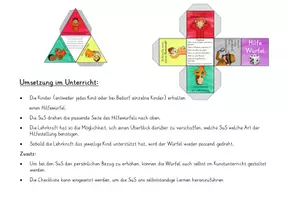 Vorschau - Mal- und Bastelvorlagen - Hilfewürfel - Hilfe holen - Selbstständigkeit fördern - Seite 2