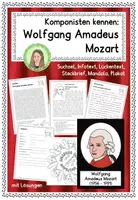 Vorschau - Arbeitsblätter - Komponisten kennen: "Wolfgang Amadeus Mozart" - Deckblatt