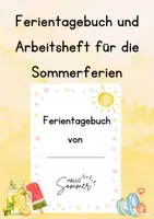 Vorschau - Arbeitsblätter - Sommerferien Tagebuch und Arbeitsheft - Deckblatt