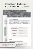 Vorschau - Poster - Recht: Übersicht zum Gutachtenstil - Deckblatt
