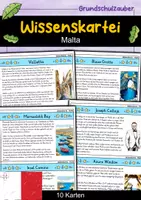 Vorschau - Stationenlernen - Wissenskartei - Malta - Deckblatt