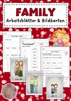 Vorschau - Arbeitsblätter - Family - Picture Cards and Worksheets - Deckblatt