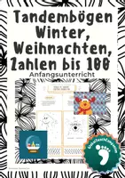 Vorschau - Arbeitsblätter - Tandembogen Zahlen bis 100 - Französisch, Weihnachten, Winter - Deckblatt