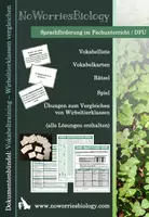 Vorschau - Arbeitsblätter - DFU - Vokabeltraining - Vergleich der Wirbeltierklassen - Deckblatt