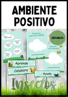 Vista previa - Decoración del aula - Ambiente positivo - ESTILO INSECTOS - Portada